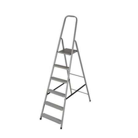 Scari de lucru - SCARA OTEL, 5 TREPTE, PLATFORMA, MAX 125 KG, 1.97 M, DRABEST