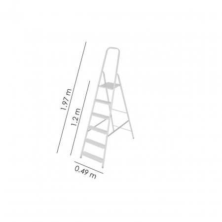 SCARA OTEL, 5 TREPTE, PLATFORMA, MAX 125 KG, 1.97 M, DRABEST [2]