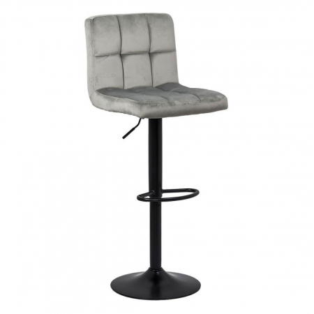 Scaune bar - SCAUN BAR CU SPATAR REGLABIL DIN CATIFEA ABS 191B GRI