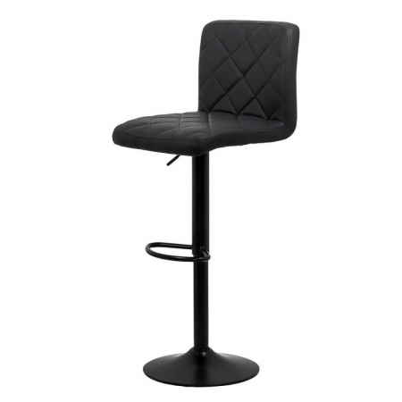 SCAUN BAR CU SPATAR REGLABIL DIN PIELE ECOLOGICA ABS 147 NEGRU [3]