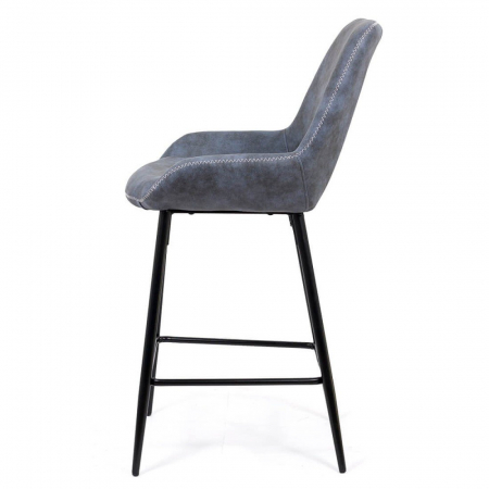 SCAUN BAR FIX DIN PIELE ECOLOGICA SI PICIOARE DIN OTEL ABS 146 ALBASTRU [5]