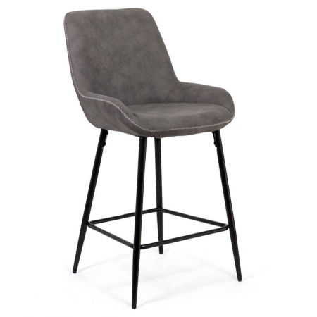 Scaune bar - SCAUN BAR FIX DIN PIELE ECOLOGICA SI PICIOARE DIN OTEL ABS 146 GRI