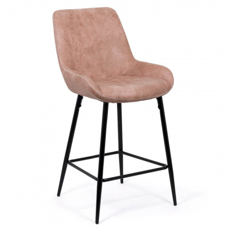 Scaune bar - SCAUN BAR FIX DIN PIELE ECOLOGICA SI PICIOARE DIN OTEL ABS 146 ROZ