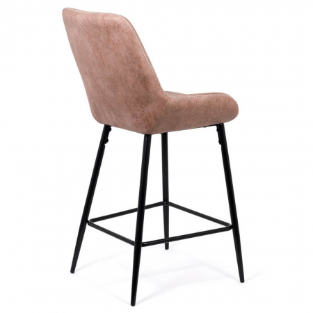SCAUN BAR FIX DIN PIELE ECOLOGICA SI PICIOARE DIN OTEL ABS 146 ROZ [1]