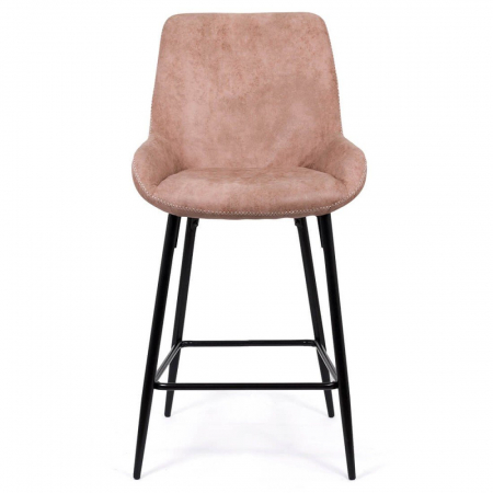 SCAUN BAR FIX DIN PIELE ECOLOGICA SI PICIOARE DIN OTEL ABS 146 ROZ [3]