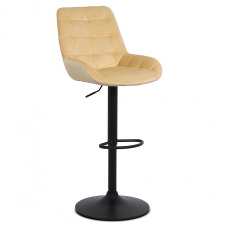 Scaune bar - SCAUN BAR REGLABIL DIN CATIFEA ABS 145 CREM