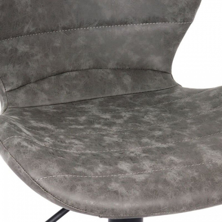SCAUN BAR REGLABIL IMITATIE PIELE INTOARSA ABS 144 GRI [5]