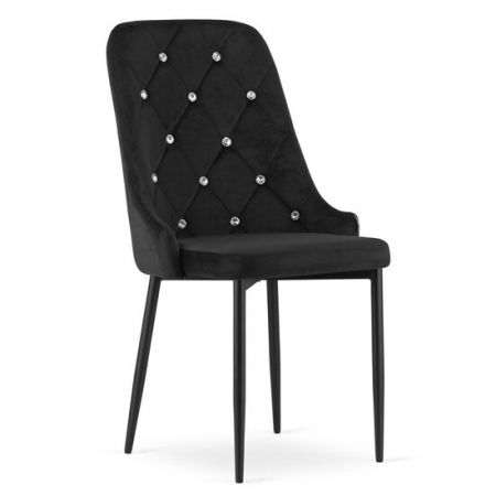 Scaune bucatarie - SCAUN BUCATARIE/LIVING, ARTOOL, AMORE, CATIFEA, METAL, NEGRU, 48X56X93 CM