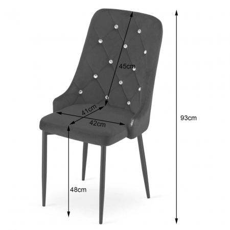 SCAUN BUCATARIE/LIVING, ARTOOL, AMORE, CATIFEA, METAL, NEGRU, 48X56X93 CM [11]
