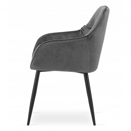 SCAUN BUCATARIE/LIVING, ARTOOL, FORIO, CATIFEA, METAL, GRI SI NEGRU, 61X55.5X81 CM [9]