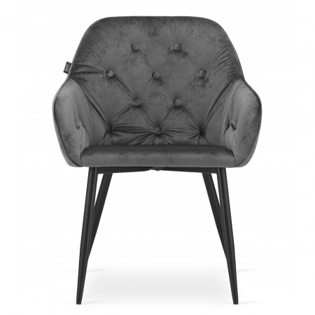 SCAUN BUCATARIE/LIVING, ARTOOL, FORIO, CATIFEA, METAL, GRI SI NEGRU, 61X55.5X81 CM [8]