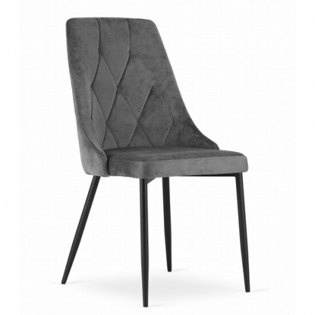 Amenajari Interioare - SCAUN BUCATARIE/LIVING, ARTOOL, IMOLA, CATIFEA, METAL, GRI, 48.5X61X93.5 CM