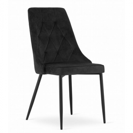 Amenajari Interioare - SCAUN BUCATARIE/LIVING, ARTOOL, IMOLA, CATIFEA, METAL, NEGRU, 48.5X61X93.5 CM