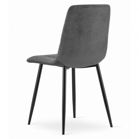 SCAUN BUCATARIE/LIVING, ARTOOL, KARA, CATIFEA, METAL, GRI SI NEGRU, 44.5X50.5X87 CM [3]