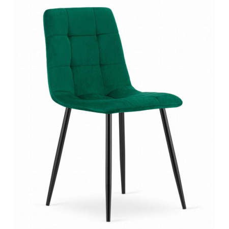 Scaune bucatarie - SCAUN BUCATARIE/LIVING, ARTOOL, KARA, CATIFEA, METAL, VERDE SI NEGRU, 44.5X50.5X87 CM