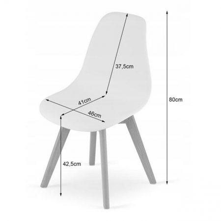 SCAUN BUCATARIE/LIVING, ARTOOL, KITO, PP, LEMN, GRI, 46X54.5X80 CM [2]