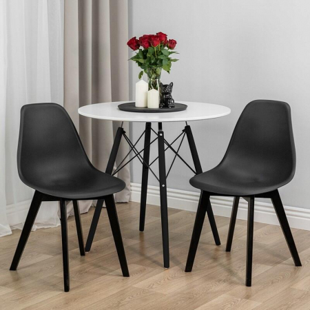 SCAUN BUCATARIE/LIVING, ARTOOL, KITO, PP, LEMN, NEGRU, 46X54.5X80 CM [2]