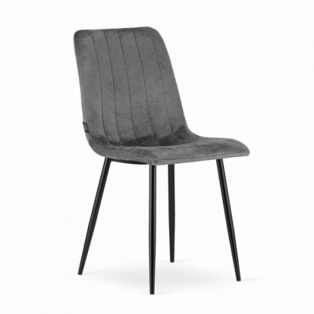 Scaune bucatarie - SCAUN BUCATARIE/LIVING, ARTOOL, LAVA, CATIFEA, METAL, GRI SI NEGRU, 43X51X90 CM