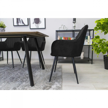 SCAUN BUCATARIE/LIVING, ARTOOL, LUGO, CATIFEA, METAL, NEGRU, 57.5X56.5X86.5 CM [6]
