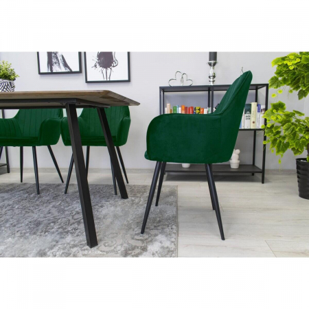 SCAUN BUCATARIE/LIVING, ARTOOL, LUGO, CATIFEA, METAL, VERDE SI NEGRU, 57.5X56.5X86.5 CM [6]