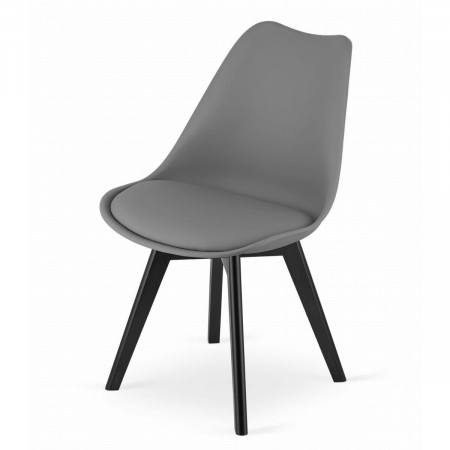 SCAUN BUCATARIE/LIVING, ARTOOL, MARK, PP, LEMN, GRAFIT SI NEGRU, 49X55.5X82.5 CM [1]