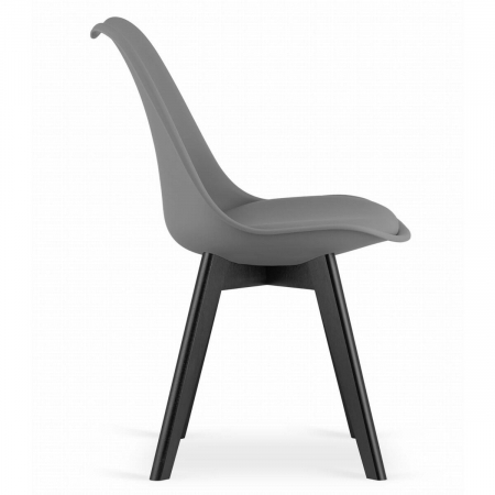 SCAUN BUCATARIE/LIVING, ARTOOL, MARK, PP, LEMN, GRAFIT SI NEGRU, 49X55.5X82.5 CM [2]