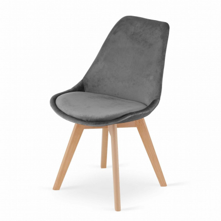 SCAUN BUCATARIE/LIVING, ARTOOL, NORI, CATIFEA, LEMN, GRI, 48.5X54X84 CM [2]