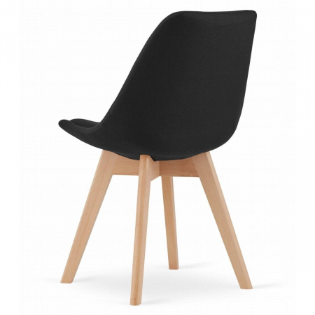 SCAUN BUCATARIE/LIVING, ARTOOL, NORI, STOFA, LEMN, NEGRU, 48.5X54X84 CM [3]