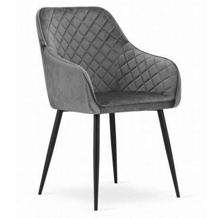 Scaune - SCAUN BUCATARIE/LIVING, ARTOOL, NUGAT, CATIFEA, METAL, GRI SI NEGRU, 58X54.5X91 CM