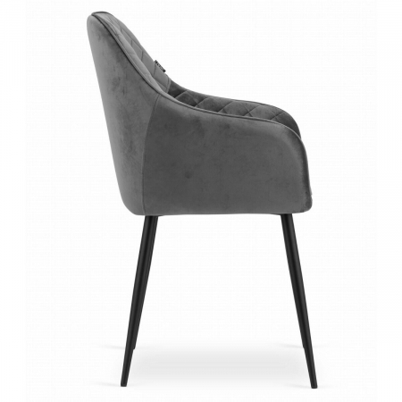 SCAUN BUCATARIE/LIVING, ARTOOL, NUGAT, CATIFEA, METAL, GRI SI NEGRU, 58X54.5X91 CM [3]
