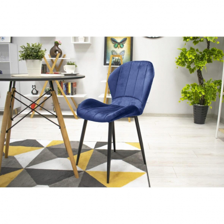 SCAUN BUCATARIE/LIVING, ARTOOL, TERNI, CATIFEA, METAL, BLEUMARIN, 50X62X86 CM [5]