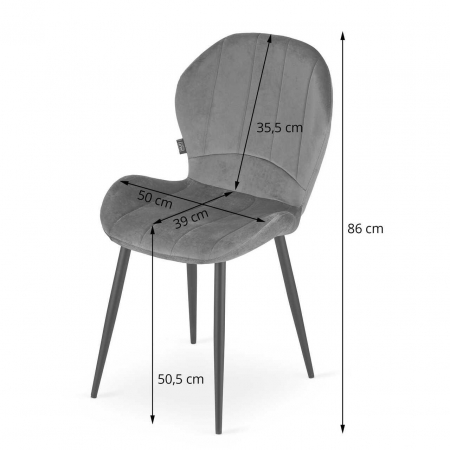 SCAUN BUCATARIE/LIVING, ARTOOL, TERNI, CATIFEA, METAL, BLEUMARIN, 50X62X86 CM [19]