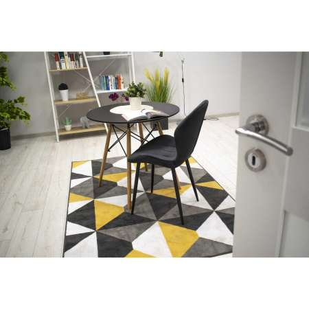 SCAUN BUCATARIE/LIVING, ARTOOL, TERNI, CATIFEA, METAL, NEGRU, 50X62X86 CM [7]