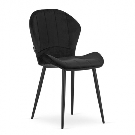 Scaune bucatarie - SCAUN BUCATARIE/LIVING, ARTOOL, TERNI, CATIFEA, METAL, NEGRU, 50X62X86 CM