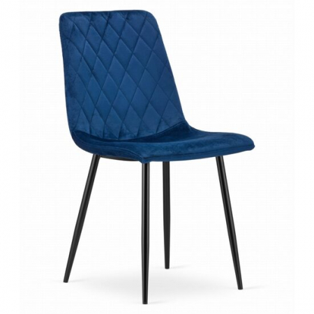 Amenajari Interioare - SCAUN BUCATARIE/LIVING, ARTOOL, TURIN, CATIFEA, METAL, BLEUMARIN SI NEGRU, 44.5X53X88.5 CM
