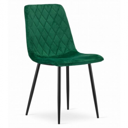 Scaune bucatarie - SCAUN BUCATARIE/LIVING, ARTOOL, TURIN, CATIFEA, METAL, VERDE SI NEGRU, 44.5X53X88.5 CM