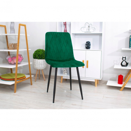 SCAUN BUCATARIE/LIVING, ARTOOL, TURIN, CATIFEA, METAL, VERDE SI NEGRU, 44.5X53X88.5 CM [6]