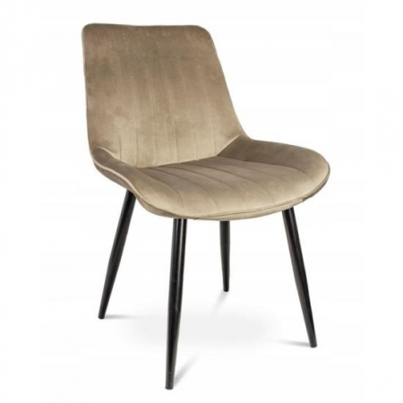 Scaune bucatarie - SCAUN BUCATARIE/LIVING, CATIFEA, METAL, BEJ, 54X61X83 CM, VIVA
