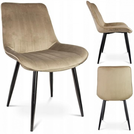 SCAUN BUCATARIE/LIVING, CATIFEA, METAL, BEJ, 54X61X83 CM, VIVA [6]