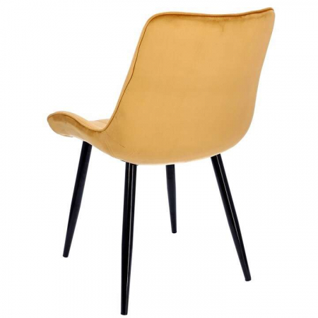 SCAUN BUCATARIE/LIVING, CATIFEA, METAL, GALBEN MUSTAR, 54X61X83 CM, VIVA [2]