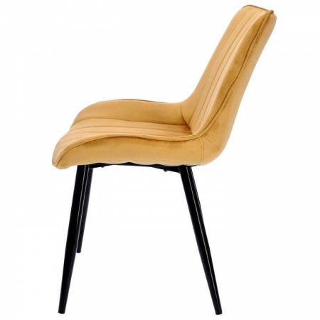 SCAUN BUCATARIE/LIVING, CATIFEA, METAL, GALBEN MUSTAR, 54X61X83 CM, VIVA [4]