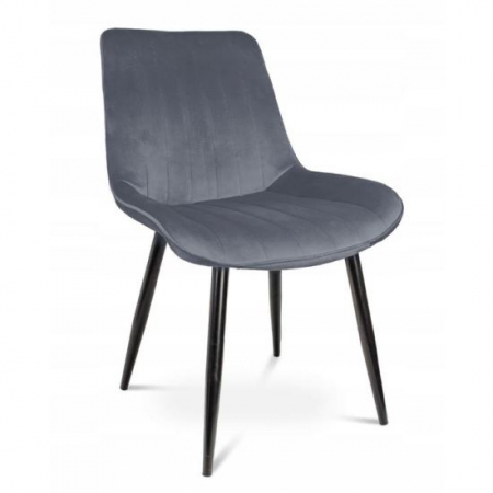 Scaune bucatarie - SCAUN BUCATARIE/LIVING, CATIFEA, METAL, GRI, 54X61X83 CM, VIVA