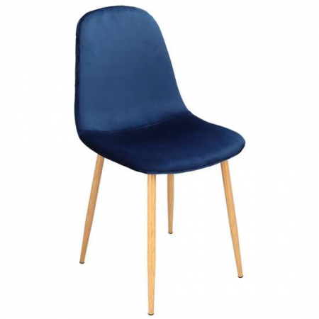 Scaune bucatarie - SCAUN BUCATARIE/LIVING, CATIFEA, MODEL CUSATURA PE SPATE, ALBASTRU INCHIS, MAX 100 KG, 44X52X85 CM, VIGO