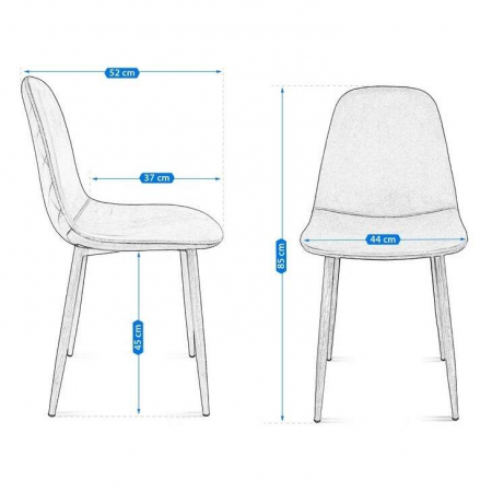 SCAUN BUCATARIE/LIVING, CATIFEA, MODEL CUSATURA PE SPATE, BEJ, MAX 100 KG, 44X52X85 CM, VIGO [1]