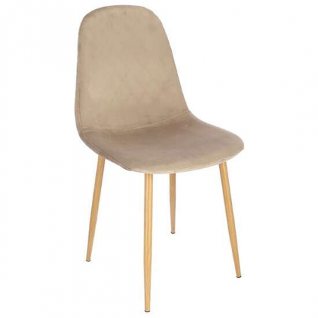 Scaune bucatarie - SCAUN BUCATARIE/LIVING, CATIFEA, MODEL CUSATURA PE SPATE, BEJ, MAX 100 KG, 44X52X85 CM, VIGO
