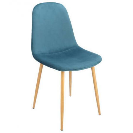 Scaune bucatarie - SCAUN BUCATARIE/LIVING, CATIFEA, MODEL CUSATURA PE SPATE, TURCOAZ, MAX 100 KG, 44X52X85 CM, VIGO