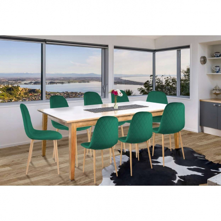 SCAUN BUCATARIE/LIVING, CATIFEA, MODEL CUSATURA PE SPATE, VERDE, MAX 100 KG, 44X52X85 CM, VIGO [6]