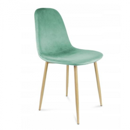 Scaune bucatarie - SCAUN BUCATARIE/LIVING, CATIFEA, MODEL CUSATURA PE SPATE, VERDE SI NATUR, MAX 100 KG, 44X52X85 CM, VIGO