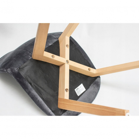 SCAUN BUCATARIE/LIVING, CATIFEA SI PU, GRI, 43X54X81 CM, COLIN [2]