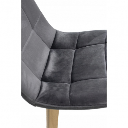 SCAUN BUCATARIE/LIVING, CATIFEA SI PU, GRI, 43X54X81 CM, COLIN [1]